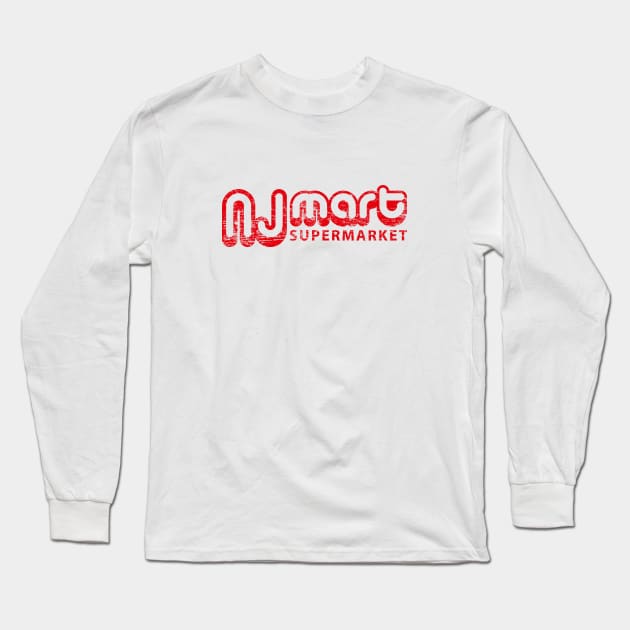 NJ Mart supermarket (aged look) Long Sleeve T-Shirt by MoviTees.com